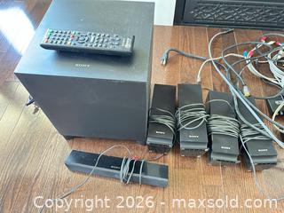 MaxSold Auction: Sony Home Theater Speaker System, Wired, Black - Toronto (Ontario, Canada) SELLER MANAGED Estate Sale Online Auction - Burnhamthorpe Crescent (CONDO)