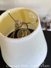 MaxSold Auction: Traditional Silver Brushed Nickel Table Lamp with White Shade - Toronto (Ontario, Canada) SELLER MANAGED Estate Sale Online Auction - Burnhamthorpe Crescent (CONDO)