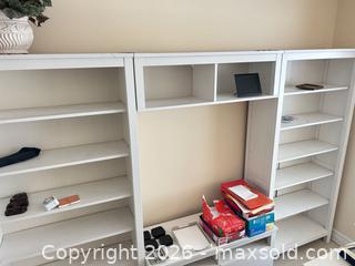MaxSold Auction: White Engineered Wood Modular Bookcase, 3 Sections - Toronto (Ontario, Canada) SELLER MANAGED Estate Sale Online Auction - Burnhamthorpe Crescent (CONDO)