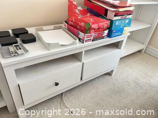 MaxSold Auction: White Engineered Wood Modular Bookcase, 3 Sections - Toronto (Ontario, Canada) SELLER MANAGED Estate Sale Online Auction - Burnhamthorpe Crescent (CONDO)