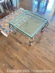 MaxSold Auction: Wrought Iron Scrollwork Coffee Table with Clear Glass Top - Toronto (Ontario, Canada) SELLER MANAGED Estate Sale Online Auction - Burnhamthorpe Crescent (CONDO)