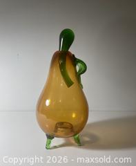 MaxSold Auction: Footed Jarsolav Svoboda Glass Pear with Stem Lid  - Toronto (Ontario, Canada) SELLER MANAGED Downsizing Online Auction - Maplewood Avenue