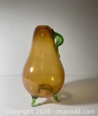 MaxSold Auction: Footed Jarsolav Svoboda Glass Pear with Stem Lid  - Toronto (Ontario, Canada) SELLER MANAGED Downsizing Online Auction - Maplewood Avenue
