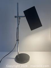 MaxSold Auction: Large MCM Black Metal and Chrome Table Lamp  - Toronto (Ontario, Canada) SELLER MANAGED Downsizing Online Auction - Maplewood Avenue