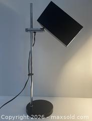 MaxSold Auction: Large MCM Black Metal and Chrome Table Lamp  - Toronto (Ontario, Canada) SELLER MANAGED Downsizing Online Auction - Maplewood Avenue