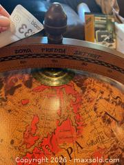 MaxSold Auction: Wood Globe Bar Drinks Cabinet with Glassware & Decanter A - Kingston (Ontario, Canada) Moving Online Auction - Lundy's Lane