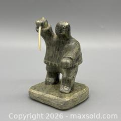 MaxSold Auction: Inuit Serpentine (Soapstone) Sculpture of Hunter, Signed - PAT-04 - Ottawa (Ontario, Canada) SELLER MANAGED Estate Sale Online Auction - Bongard Avenue (STORAGE)