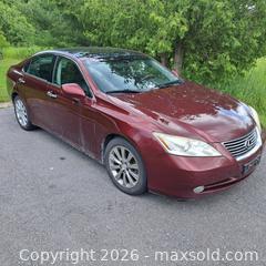 MaxSold Auction: 2007 Lexus ES 350 Sedan VIN: JTHBJ46GX72119673 - South Frontenac (Ontario, Canada) PARTNER MANAGED Downsizing Online Auction - Wolfe Swamp Road