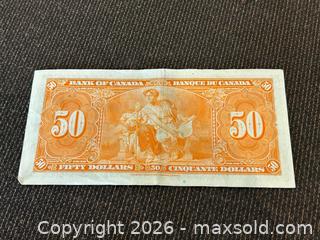 MaxSold Auction: Bank of Canada - $50 note - Gananoque (Ontario, Canada) SELLER MANAGED Downsizing Online Auction -Elmwood Drive