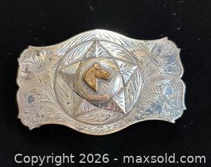 MaxSold Auction: Vintage Irvine & Jachens Sterling Silver Western Equestrian Buckle - Castro Valley (California, USA) PARTNER MANAGED Estate Sale Online Auction - Dunnigan Court