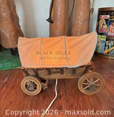 MaxSold Auction: Wooden Covered Wagon Lamp with Western Collectible Miniatures - Castro Valley (California, USA) PARTNER MANAGED Estate Sale Online Auction - Dunnigan Court
