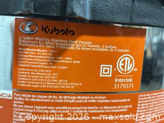 MaxSold Auction: Kubota 5-Gallon Stainless Steel Wet/Dry Vacuum 120V - Brantford (Ontario, Canada) SELLER MANAGED Commercial Liquidation Online Auction - Campbell Street