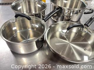 MaxSold Auction: Master Chef 18/10 Stainless Steel 4-Pot Cookware Set - Brantford (Ontario, Canada) SELLER MANAGED Commercial Liquidation Online Auction - Campbell Street