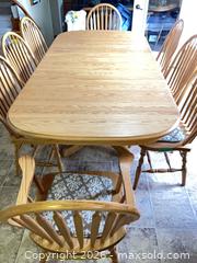 MaxSold Auction: Oak table and Chairs. C - South Huron (Ontario, Canada) PARTNER MANAGED Estate Sale Online Auction - Gidley Street West