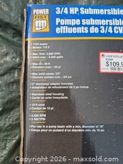 MaxSold Auction: Submersible Effluent Pump    B  - South Huron (Ontario, Canada) PARTNER MANAGED Estate Sale Online Auction - Gidley Street West