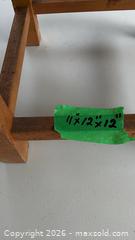 MaxSold Auction: Small Rustic Woven Rope Footstool with Wood Frame - Markham (Ontario, Canada) PARTNER MANAGED Downsizing Online Auction - Forest Park Crescent