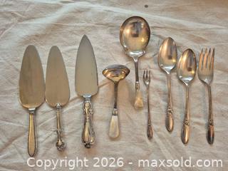 MaxSold Auction: Sterling Silver and Plated Utensils With White Orchid Mother-of-Pearl Handled Spoon - Markham (Ontario, Canada) PARTNER MANAGED Downsizing Online Auction - Forest Park Crescent
