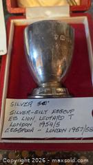 MaxSold Auction: 1950s Silver-Gilt Egg Cup and Spoon with London Hallmarks A - Mississippi Mills (Ontario, Canada) Moving Online Auction - Vaughan Street