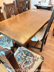 MaxSold Auction: Antique Oak Dining Table with 6 Chairs C - Mississippi Mills (Ontario, Canada) Moving Online Auction - Vaughan Street