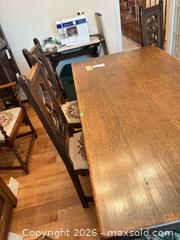 MaxSold Auction: Antique Oak Dining Table with 6 Chairs C - Mississippi Mills (Ontario, Canada) Moving Online Auction - Vaughan Street