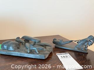 MaxSold Auction: Inuit Soapstone Carving Set with Animal and Sled Figures A - Mississippi Mills (Ontario, Canada) Moving Online Auction - Vaughan Street