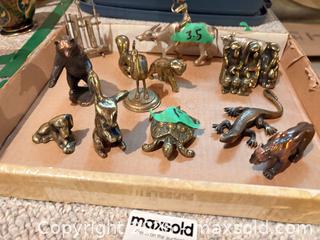 MaxSold Auction: Miniature Brass, Bronze & Cast Metal Animal Figurines B - Mississippi Mills (Ontario, Canada) Moving Online Auction - Vaughan Street