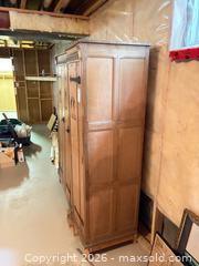 MaxSold Auction: Oak Antique Gothic Revival Armoire / Wardrobe C - Mississippi Mills (Ontario, Canada) Moving Online Auction - Vaughan Street
