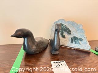 MaxSold Auction: Raffaele Rotondo Stone Carvings, Duck Figures A - Mississippi Mills (Ontario, Canada) Moving Online Auction - Vaughan Street