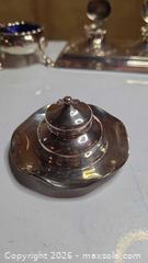 MaxSold Auction: Silver Desk Set with Salt Cellar & Spoons B - Mississippi Mills (Ontario, Canada) Moving Online Auction - Vaughan Street