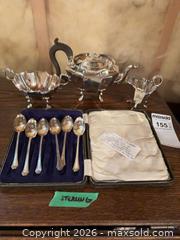 MaxSold Auction: Sterling Silver Tea & Coffee Set with Teaspoons B - Mississippi Mills (Ontario, Canada) Moving Online Auction - Vaughan Street