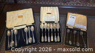 MaxSold Auction: Sterling Silver Teaspoons, Coffee Spoons & Sugar Tongs, Sheffield A - Mississippi Mills (Ontario, Canada) Moving Online Auction - Vaughan Street