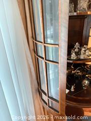 MaxSold Auction:  Vintage Curved Front Wood and Glass Curio Cabinet C - Mississippi Mills (Ontario, Canada) Moving Online Auction - Vaughan Street