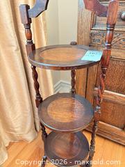 MaxSold Auction: Vintage Oak Barley-Twist Folding Plant Stand A - Mississippi Mills (Ontario, Canada) Moving Online Auction - Vaughan Street