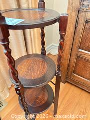 MaxSold Auction: Vintage Oak Barley-Twist Folding Plant Stand A - Mississippi Mills (Ontario, Canada) Moving Online Auction - Vaughan Street