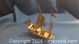 MaxSold Auction: Vintage Sterling Silver & Mixed Metal Ship,  Dog Head Figurine A - Mississippi Mills (Ontario, Canada) Moving Online Auction - Vaughan Street