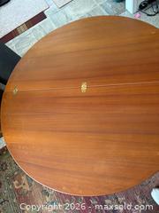 MaxSold Auction: Mid-Century Danish Solid Teak Round Coffee Table by Trem Rojle - Centre Wellington (Ontario, Canada) PARTNER MANAGED Estate Sale Online Auction - Pine Ridge Road