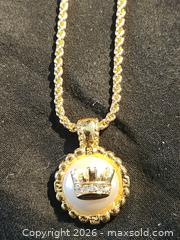 MaxSold Auction: FENDI Gold Tone Rope Chain Necklace with Crown Pendant, Fendi - Richmond (British Columbia, Canada) SELLER MANAGED Downsizing Online Auction - Riverside Way (STORAGE)