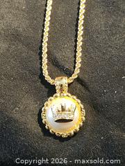 MaxSold Auction: FENDI Gold Tone Rope Chain Necklace with Crown Pendant, Fendi - Richmond (British Columbia, Canada) SELLER MANAGED Downsizing Online Auction - Riverside Way (STORAGE)