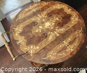 MaxSold Auction: Italian Inlaid Marquetry Serving/Tea Cart with Wheels - Richmond (British Columbia, Canada) SELLER MANAGED Downsizing Online Auction - Riverside Way (STORAGE)