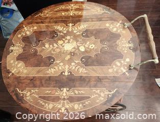 MaxSold Auction: Italian Inlaid Marquetry Serving/Tea Cart with Wheels - Richmond (British Columbia, Canada) SELLER MANAGED Downsizing Online Auction - Riverside Way (STORAGE)