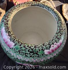 MaxSold Auction: Vintage Handpainted Chinese Porcelain Large Floral Jardiniere - Richmond (British Columbia, Canada) SELLER MANAGED Downsizing Online Auction - Riverside Way (STORAGE)