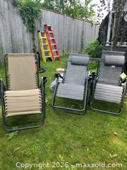 MaxSold Auction: Lot of 3 Zero Gravity Patio Lounge Chairs C - Port Hope (Ontario, Canada) Estate Sale Online Auction - Sherbourne Street