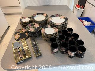 MaxSold Auction: Fitz and Floyd “Cloisonne Peony” Dinnerware Collection - Vaughan (Ontario, Canada) SELLER MANAGED Estate Sale Online Auction - Rodeo Drive