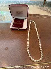MaxSold Auction: Vintage Majorica Pearl Necklace with Sterling Silver Clasp - Vaughan (Ontario, Canada) SELLER MANAGED Estate Sale Online Auction - Rodeo Drive