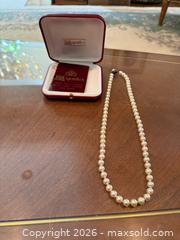 MaxSold Auction: Vintage Majorica Pearl Necklace with Sterling Silver Clasp - Vaughan (Ontario, Canada) SELLER MANAGED Estate Sale Online Auction - Rodeo Drive
