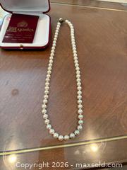 MaxSold Auction: Vintage Majorica Pearl Necklace with Sterling Silver Clasp - Vaughan (Ontario, Canada) SELLER MANAGED Estate Sale Online Auction - Rodeo Drive