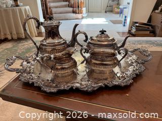MaxSold Auction: Vintage Silver-Plate 5-Piece Tea & Coffee Service - Vaughan (Ontario, Canada) SELLER MANAGED Estate Sale Online Auction - Rodeo Drive