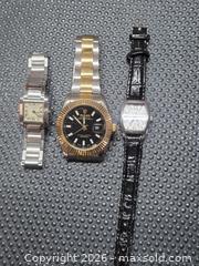 MaxSold Auction: Lot of 3 Watches with Metal and Leather Bands - New Westminster (British Columbia, Canada) SELLER MANAGED Downsizing Online Auction - Hamilton Street