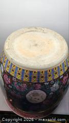 MaxSold Auction: X-Large 14” tall , hand painted Famille Rose Gilded  porcelain pot about 14 inches tall!  - New Westminster (British Columbia, Canada) SELLER MANAGED Downsizing Online Auction -  Hamilton