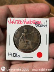 MaxSold Auction: 1906 United Kingdom One Penny Edward VII - South Frontenac (Ontario, Canada) SELLER MANAGED Downsizing Online Auction - Battersea Road